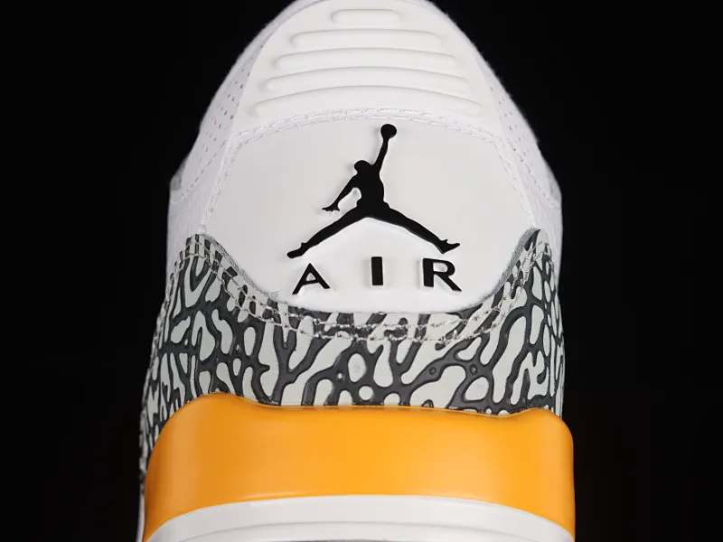 All categories Air Jordan Jordan series basketball shoes Air Jordan 3 Air Jordan 3 Retro AJ3 Joe 3 white and yellow lychee pattern basketball shoes CT8532-168